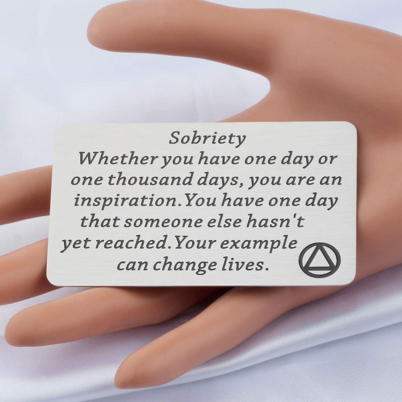 [Australia] - PLITI Sobriety Gift Addiction Recovery Gift Sober Recovery AA Alcoholics Anonymous Birthday Gifts AA NA Gift Sobriety Keychain Sobriety Change Lives Card 