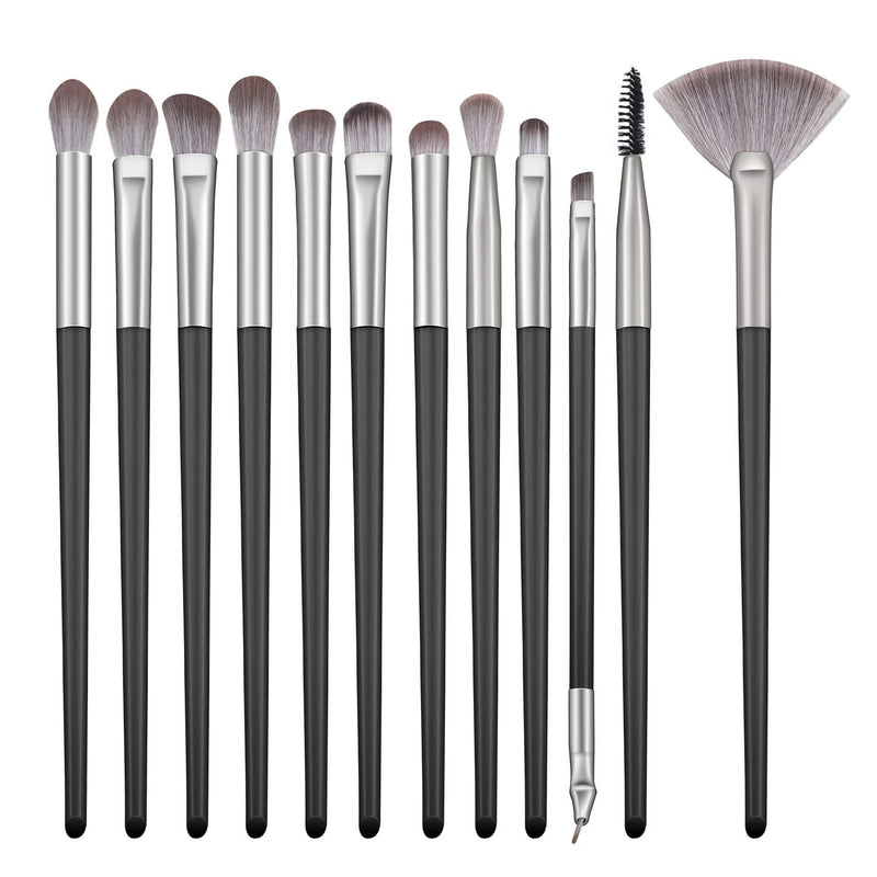 [Australia] - Tenmon 12 Pcs Eye Brush Set, Makeup Brush Set Professional Eye Makeup Brushes For Eyeshadow Concealer Eyeliner Brow Blending Brush Tool (white) white 