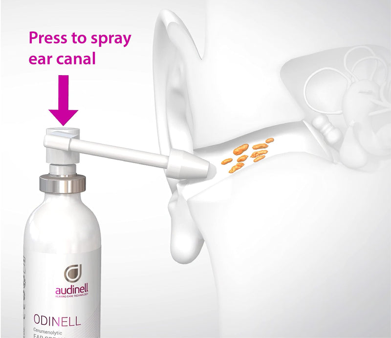 [Australia] - Audinell Ear Wax Removal Spray (50ml) | Ear Cleaner | Soothes & Prevents Irritations, Cleanses Ear Canal | Replaces Q-Tips, Ear Candles, Cotton Swabs, Q-Grips, Spades, Ear Drops | Safe for All Ages 