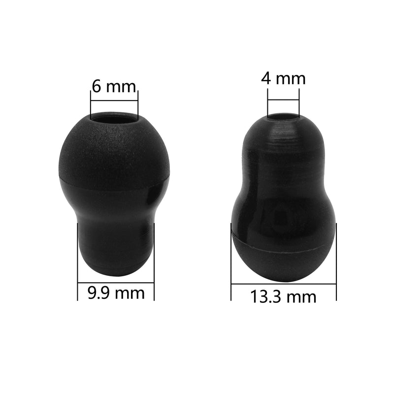 [Australia] - LUFOX Black Color Silicone Ear Tips Earbud Replacement for Littmann Stethoscope (1 Pair) ¡­ 1pair 