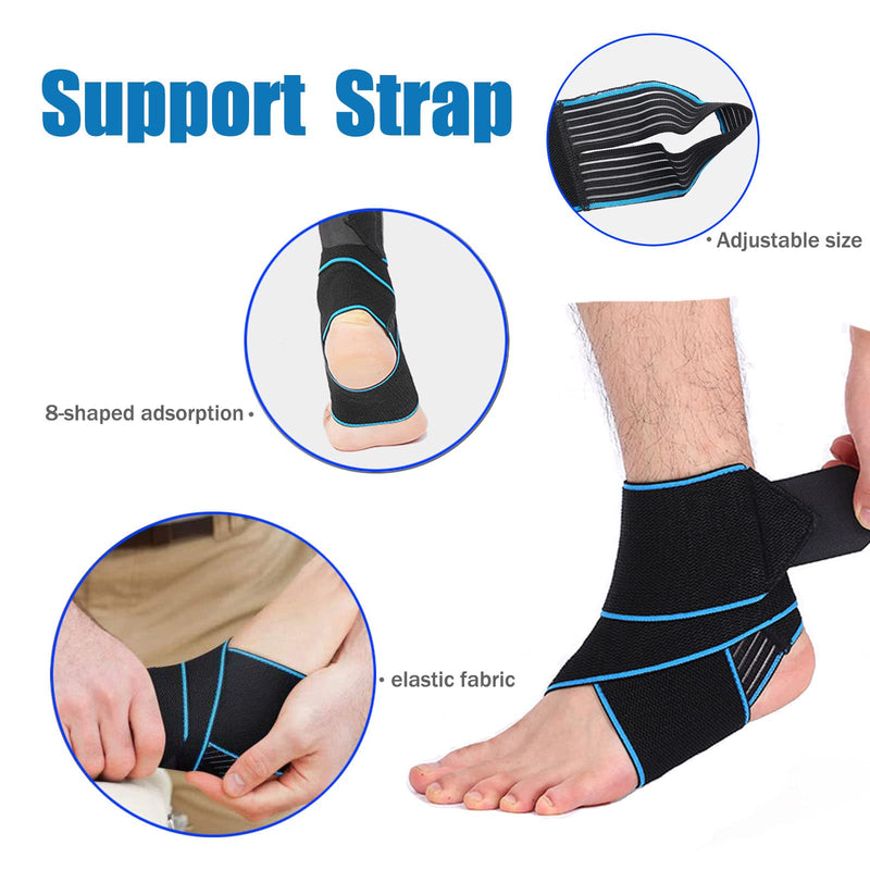 [Australia] - Ankle Compression Support, Adjustable Ankle Protection Sleeve Straps, Achilles Tendon Brace Bandage for Ligament Damage, Sprained Weak Ankles, Men and Women,Running 