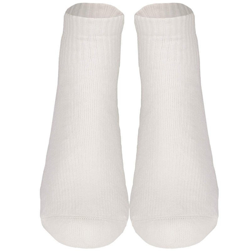 [Australia] - Nuvein Padded Low Cut Socks, 8-15 Mmhg Light Compression, Cushioned Ankle Length, Sensitive', White, X-large 