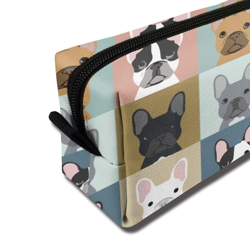 [Australia] - French Bulldog Pattern Makeup Bag Adorable Travel Cosmetic Pouch Toiletry Organizer Case Gift for Women French Bulldog Pattern 