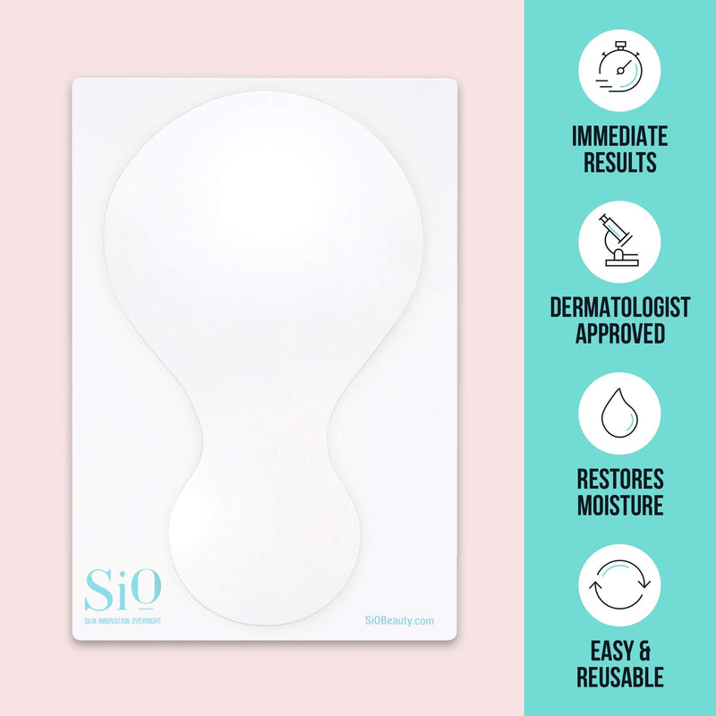 [Australia] - SiO Beauty Skinpad | Chest Anti-Wrinkle Pad 4 Weeks Supply | Overnight Smoothing Silicone Pad For Cleavage & Decollete Skin Light brown, Beige SkinPad (2 Pack) 