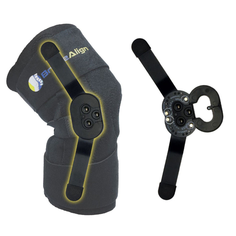 [Australia] - Brace Align Stabilizing ROM HInged Knee Brace - for ACL/PCL Injuries, Patella Support, Sprains, Hypertension and More for Men and Women… Large 