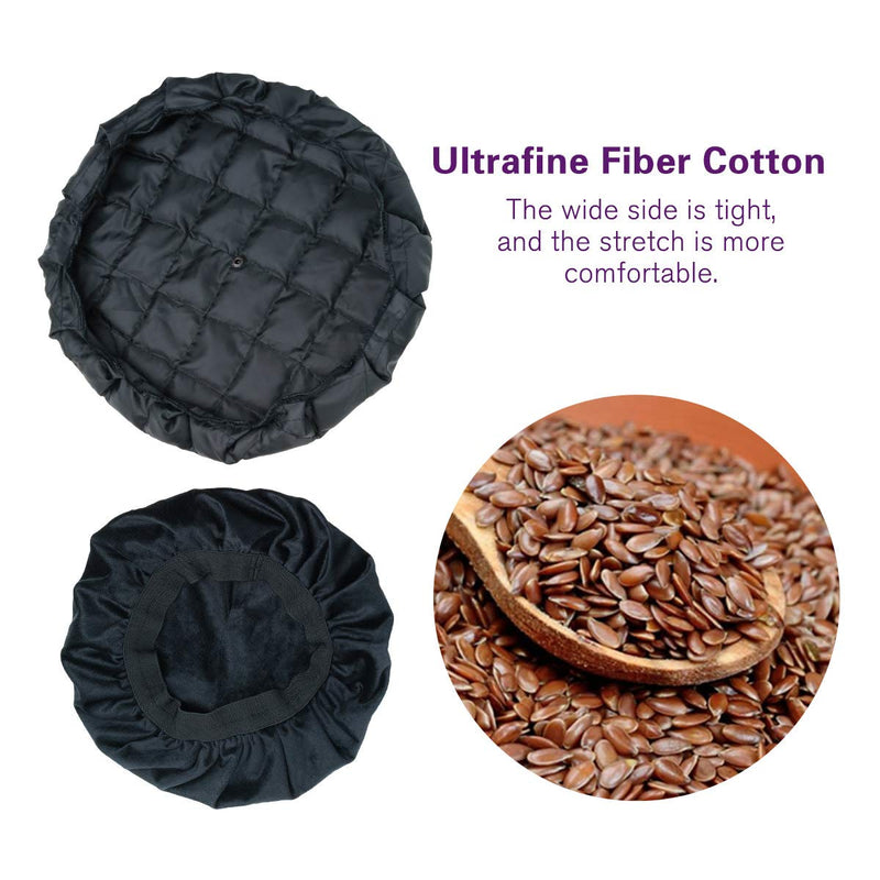 [Australia] - Locisne Removable Flaxseed Deep Conditioning Heat Cap Microwavable Steam Heated Hat Cap for Regular Deep Damaged Hair Conditioners Hydrate Moisturize Condition Treatment 