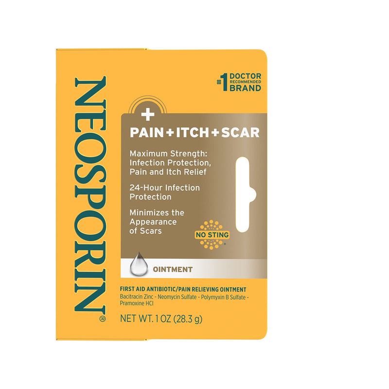 [Australia] - Neosporin Pain, Itch, Scar Antibiotic First Aid Ointment for Wound Care, 1 oz 
