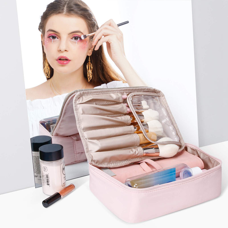 [Australia] - Docolor Travel Makeup Bag Water-resistant Toiletry Cosmetic Bag Travel Makeup Organizer for Accessories, Shampoo, Full Sized Container 