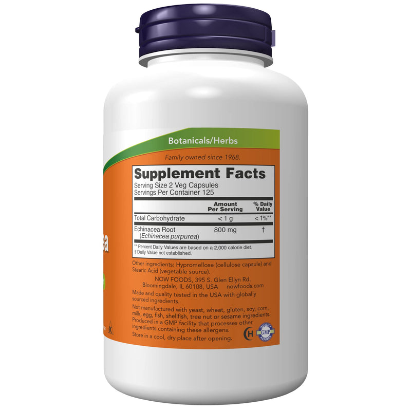 [Australia] - NOW Supplements, Echinacea (Purpurea Root) 400 mg, Immune System Support*, 250 Veg Capsules 