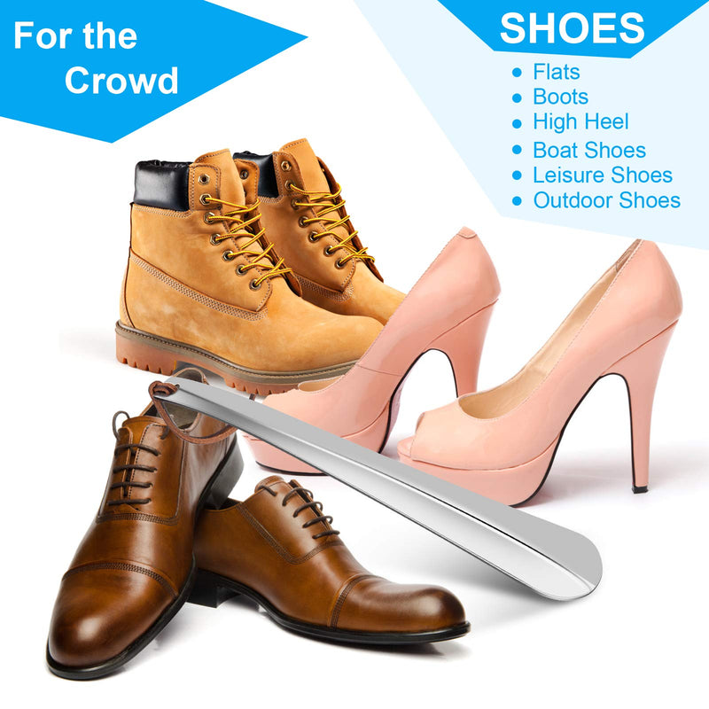 [Australia] - Shoe Horn Long 12 Inch，Premium Stainless Steel Shoehorn. Shoe Helper for Seniors, Shoe Horns for Pregnant Woman, Metal Shoe Horn for Kids or Adults. 