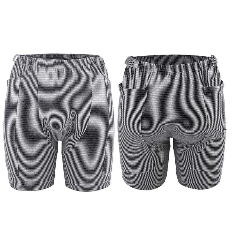 [Australia] - Double Pocket Design Men Women Incontinence Underwear Bladder Patient Urine Bag Pants (L-Men's stoma fistula) L Men's Stoma Fistula 