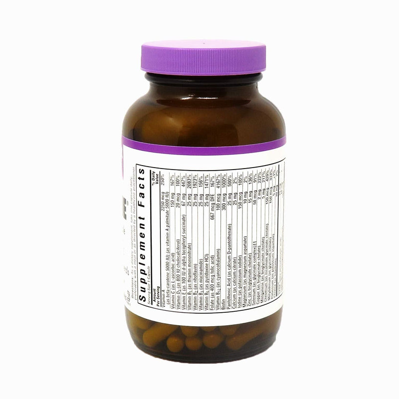 [Australia] - Bluebonnet Nutrition Multi One (Iron Free) Vegetable Capsules, Complete Full Spectrum Multiple, B Vitamins, General Health, Gluten Free, Milk Free, Kosher, 120 Count 