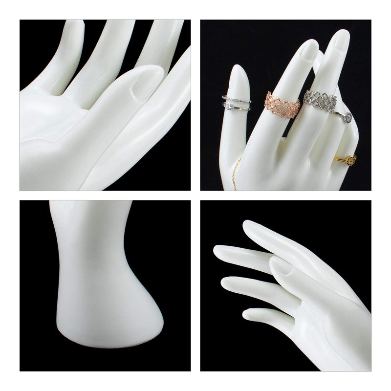 [Australia] - AUEAR, Female Mannequin Hand Display for Jewelry Display Holder Bracelet Necklace Ring Stand (White, 8.66"x2.95", 1 Pack) 8.66"x2.95" 1 Pack-white 