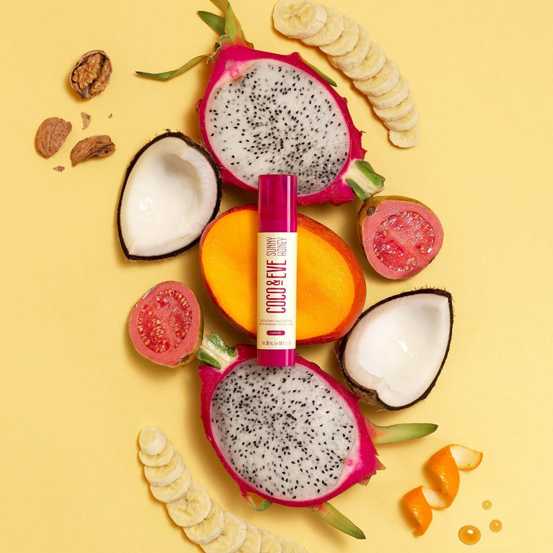 [Australia] - Coco & Eve Sunny Honey Bronzing Face Drops (Dark), Natural Self Tanning Face Drops. Hydrating Hyaluronic Acid. Indoor Sunless Moisturizing Self Tanner. (1 fl oz) Dark 