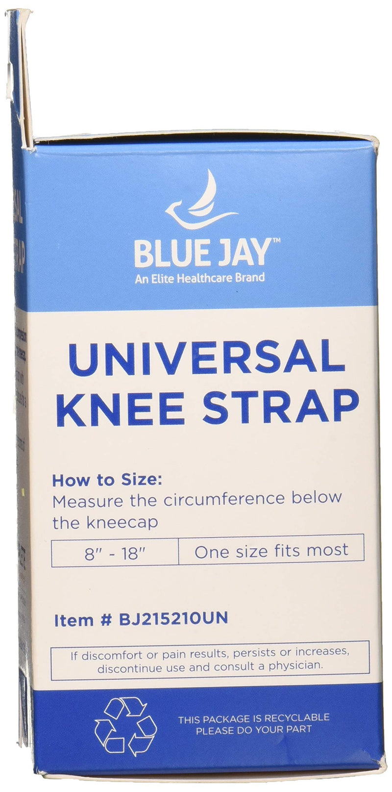 [Australia] - Blue Jay An Elite Healthcare Brand Knee Strap - 8-18 in. , Black | Support For Running , Hiking , Soccer , Basketeball | Orthopedic Care , Light Weight | Easy To Wear 