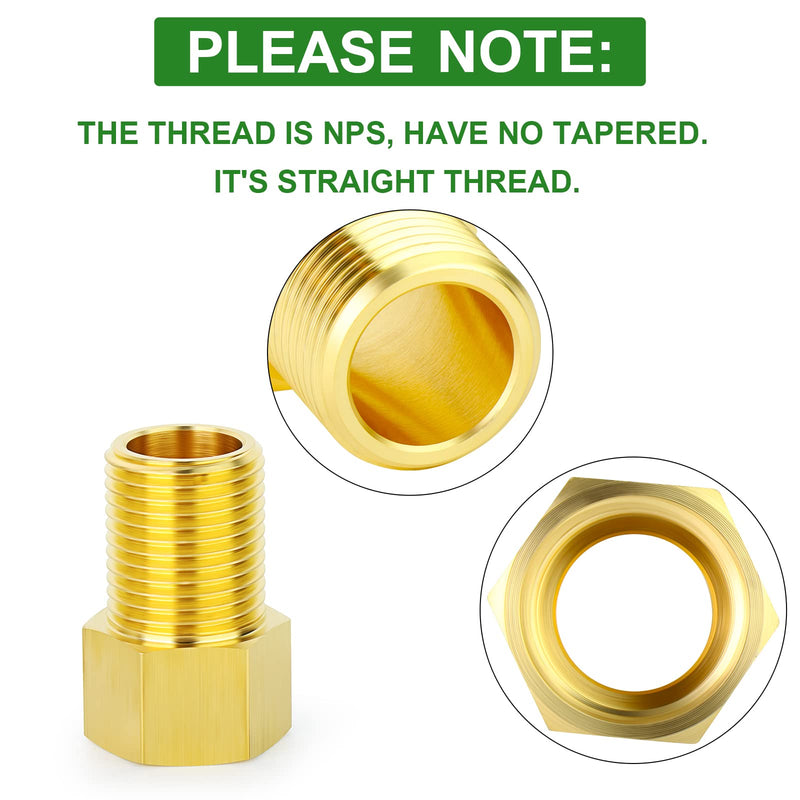 [Australia] - TAISHER 1PCS Brass Pipe Fitting, Extension Hex Adapter, 1/2" Male Pipe x 1/2" Female Pipe, Length 40 mm/1.57 Inch 40mm Length 