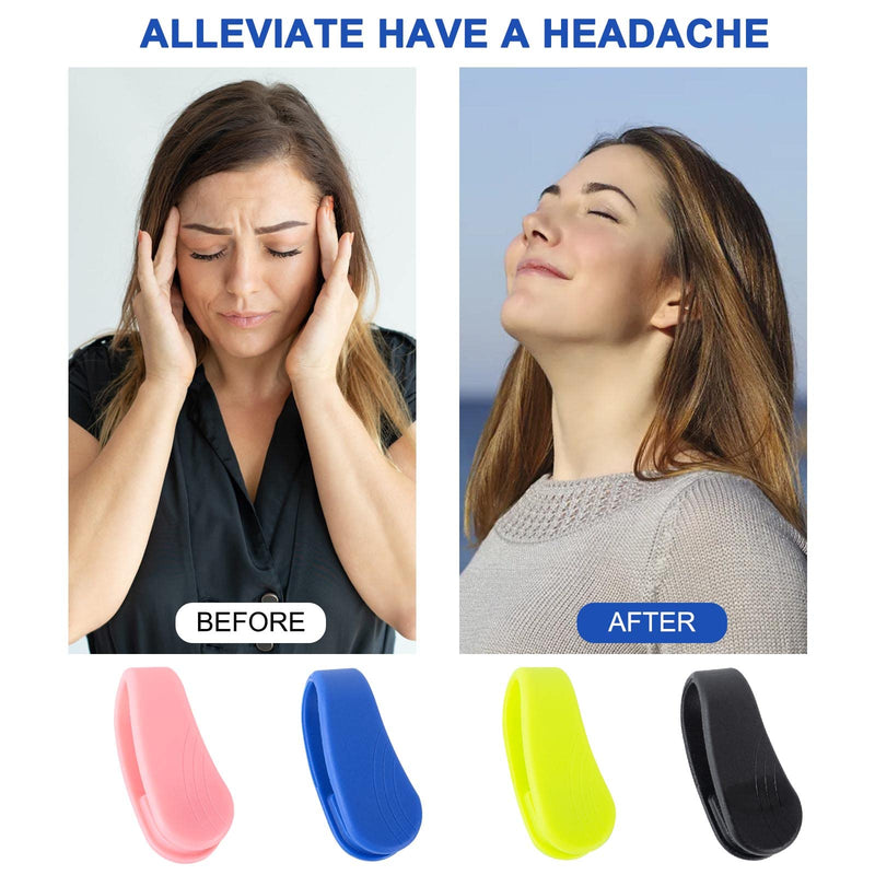 [Australia] - AYNKH 4 Pcs Acupressure Clip, Portable Silicone Stress Alleviation Migraine Relief Clip Pressure Point Clip Massage Relaxation Tool 