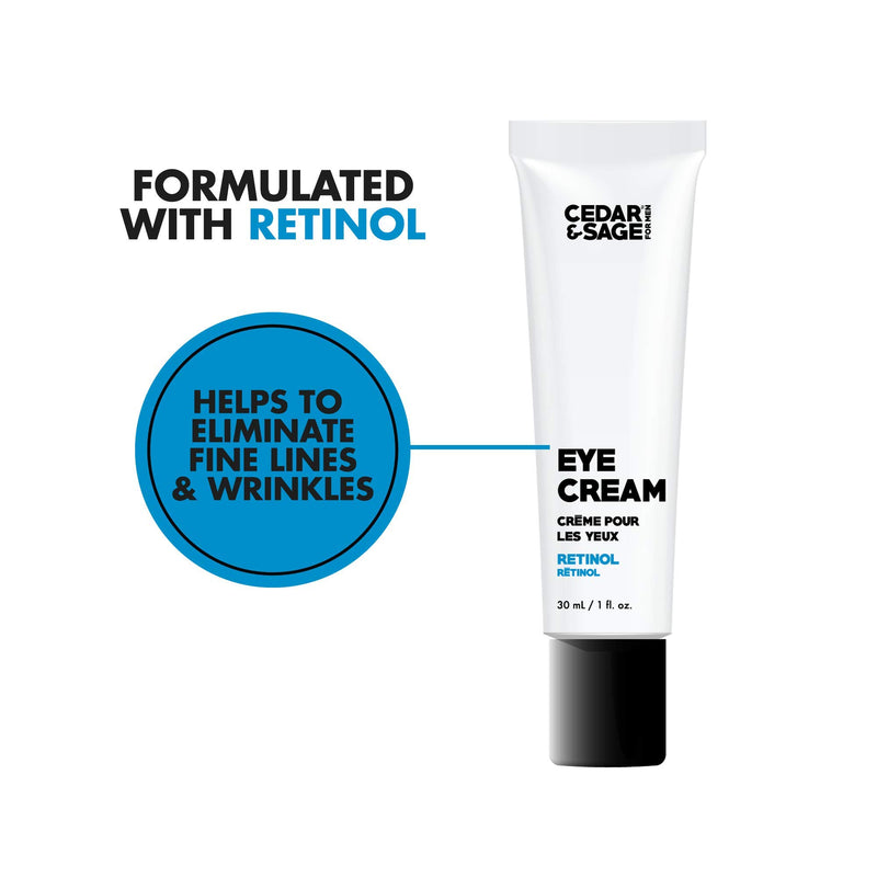 [Australia] - Cedar & Sage, Retinol Infused Anti-Aging Eye Cream for Men, 30mL 