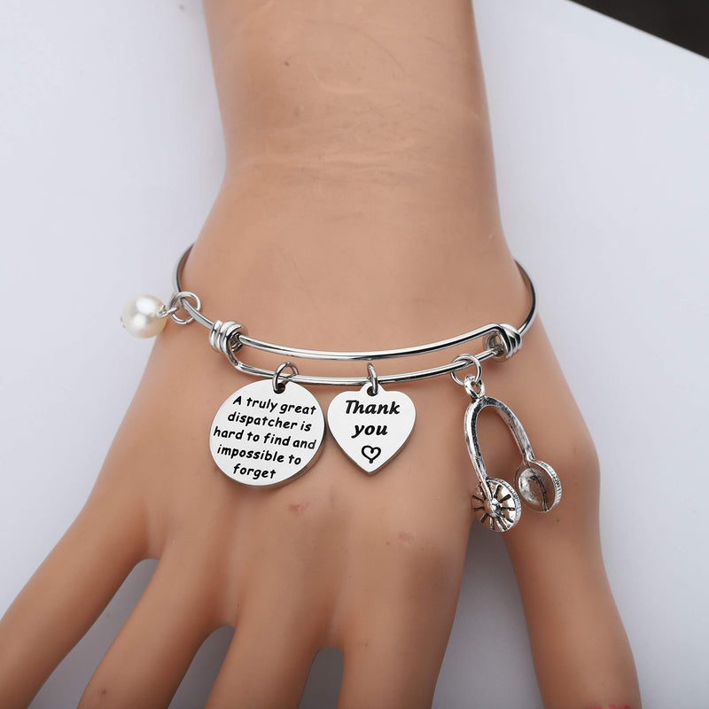 [Australia] - TIIMG Dispatcher Gift 911 Operator Gift 911 Dispatcher Retirement Gift Dispatcher Thank You Gift A Truly Great Dispatcher is Hard to Find and Impossible to Forget Bracelet dispatcher is impossible to forget 