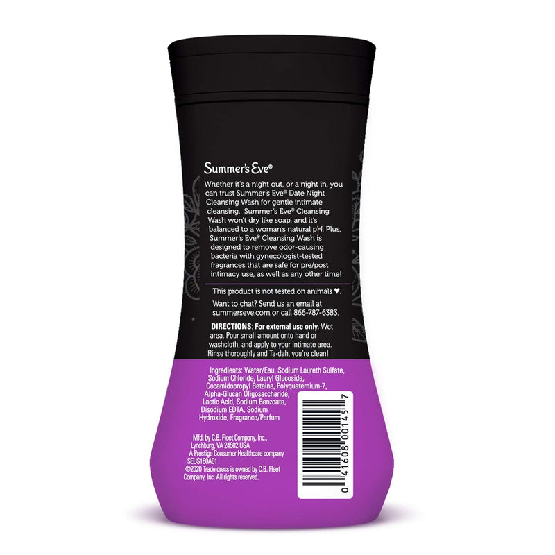 [Australia] - Summer's Eve Date Night Feminine Cleansing Wash, Pre/Post-Intimacy Cleansing, 9 fl oz 9 Fl Oz (Pack of 1) 