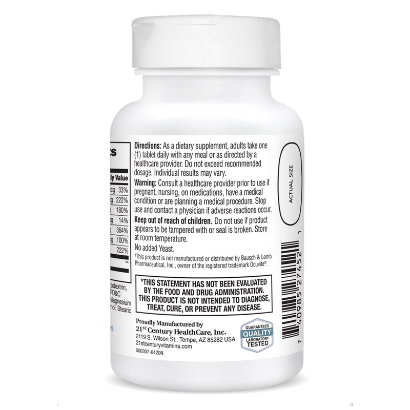 [Australia] - 21st Century Healthy Eyes with Lutein Tablets, 60 Count, White (27452) 
