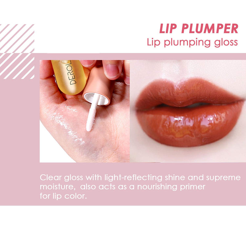 [Australia] - JollaLuna Lip Plumper, Derol Natural Lip Enhancer, Lip Plumping Lip Gloss, Lip Care serum, Hydrating & Moisturizing Clear Lip Gloss, Tingling Lip Plumper Fuller, Promote Full Sexy Soft Lips, 5.5 mL 