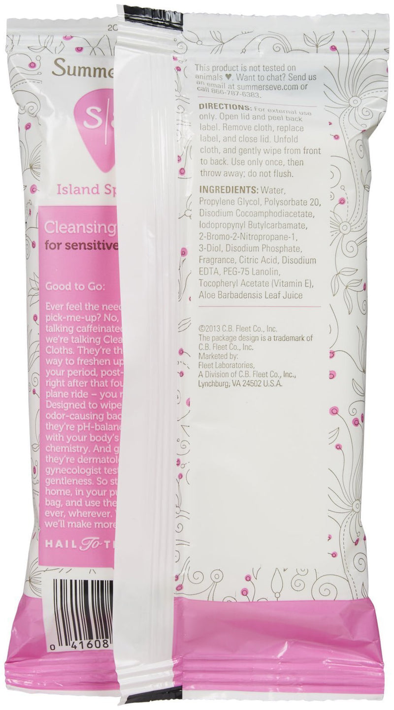 [Australia] - Summer's Eve Cleansing Cloths Soft Pack, Island Splash, 32 Count 