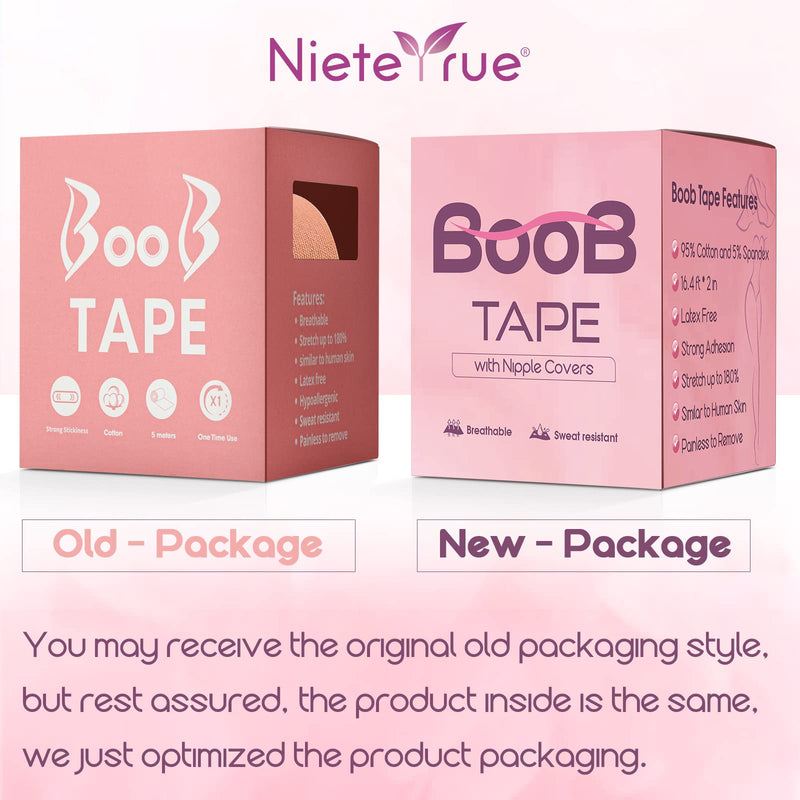 [Australia] - Boob Tape, Breathable & Sticky Boobytape for Breast Lift, Suitable for Large Breasts A-G Cup (Nude) Incl. 1 Breast Lift Tape, 10 Pairs Satin Breast Petals and 1 Pair Reusable Silicone Nipple 