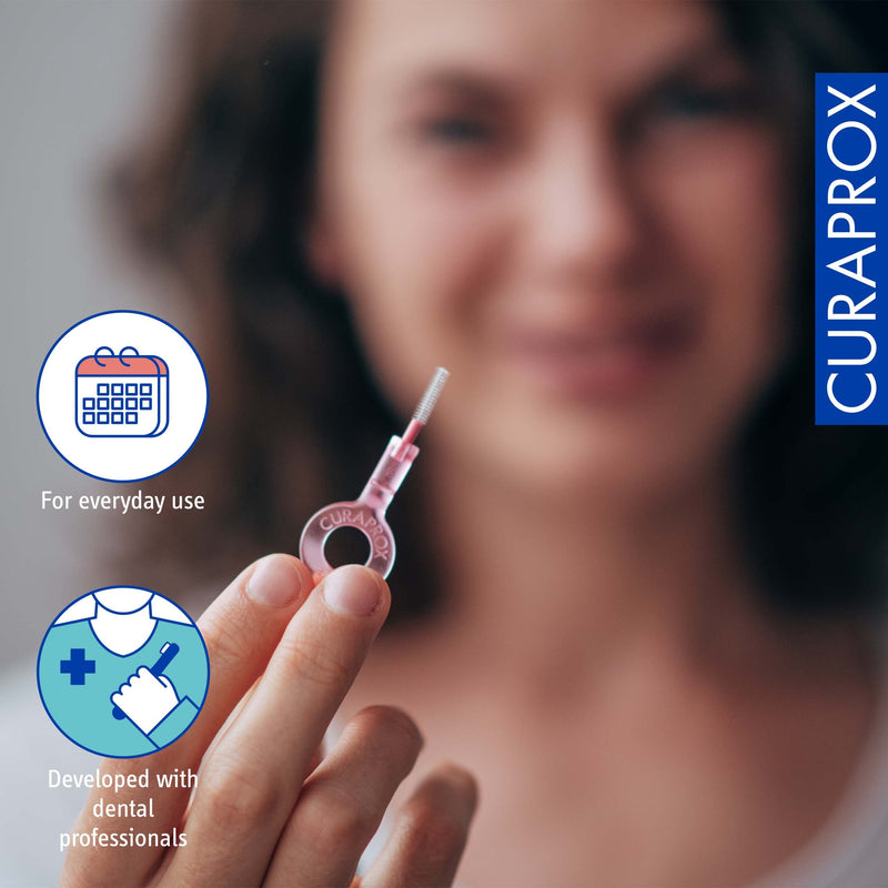 [Australia] - Curaprox CPS 08 Prime Refill Interdental Brushes, Pink, 8 Count - 8 x 0.8mm - 3.2mm Internal Toothbrushes. 