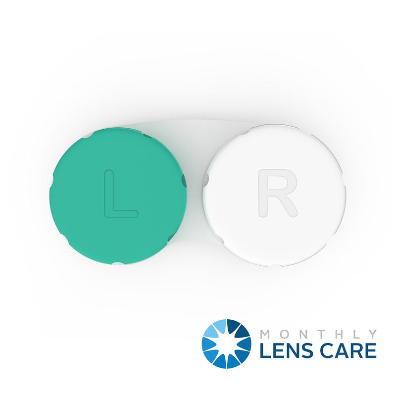 [Australia] - Contact Lens Cases 12 Pack. One Year Supply. Protect Your Eyes by Changing Your Contact Lens Case Monthly Green 