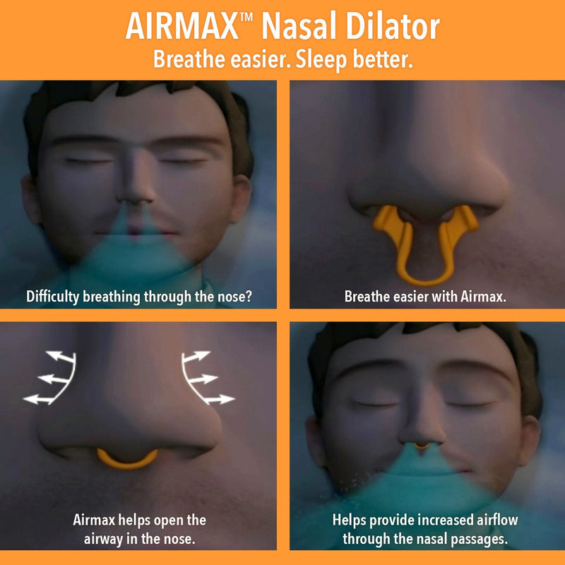 [Australia] - AIRMAX Nasal Dilator for Better Sleep - Natural, Comfortable, Anti Snoring Sleep Aid Solution for Maximum Airflow and Easier Breathing (Small - Clear) 
