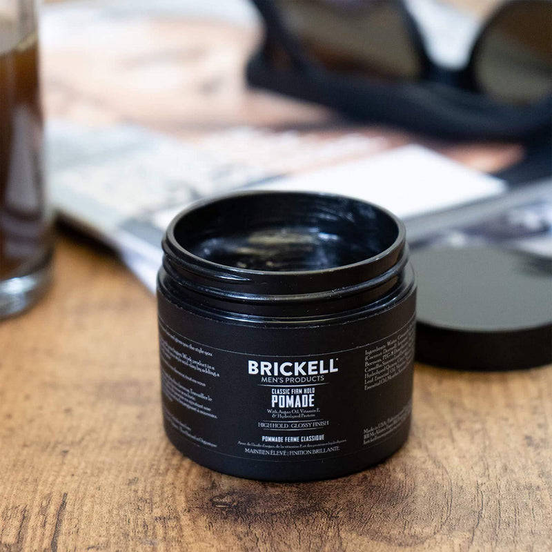 [Australia] - Brickell Men‚Äôs Firm Hold Pomade for Men, Natural & Organic With Strong Hold & High Shine Finish, 59 ml, Scented 