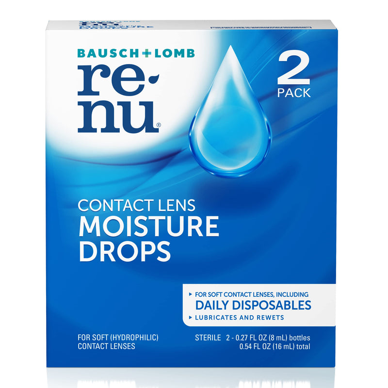 [Australia] - Bausch + Lomb ReNu MultiPlus Lubricating & Rewetting Drops, 0.27 Ounce Bottle Twinpack 0.27 Fl Oz (Pack of 2) 