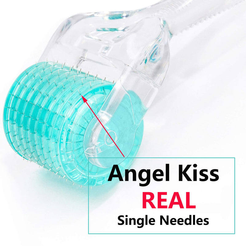 [Australia] - Angel Kiss Derma Roller - REAL NEEDLES - 192 Individual Needles Advanced Version1.0 - Microneedling Roller Cosmetic Instrument for Face Body - Includes Storage Case 