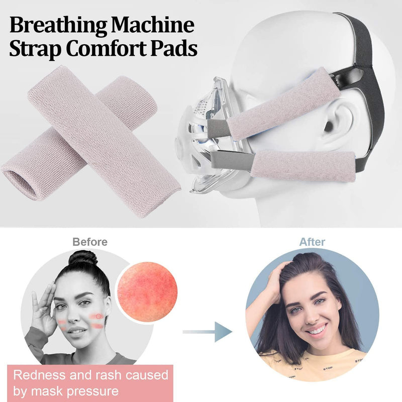 [Australia] - CPAP Headgear Strap Covers, Breathing Machine Strap Covers Soft Skin Friendly Remove Pressure Headgear Frame Cloth Cover 