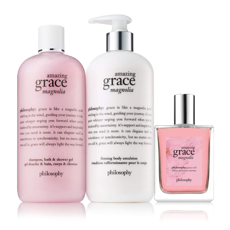 [Australia] - philosophy amazing grace magnolia body lotion | 480ml | body moisturiser for dry skin | firming body emulsion 