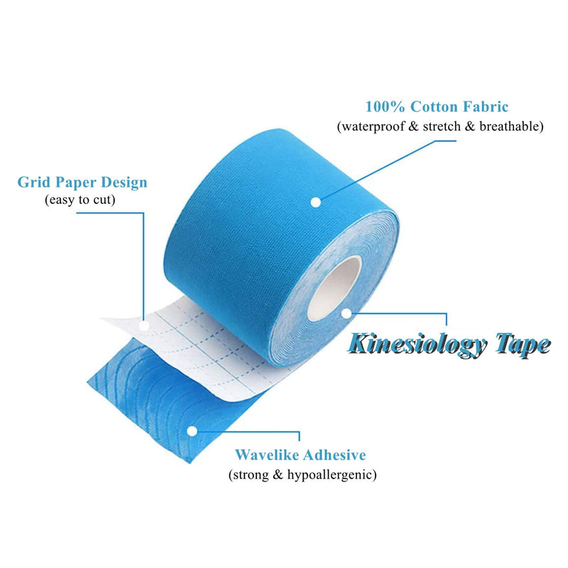 [Australia] - Kinesiology Tape 2 inch x 16.4 feet Roll Waterproof Latex Free Athletic Tape for Pain Relief, Muscle & Joint Support, Injury Recovery Leopard 