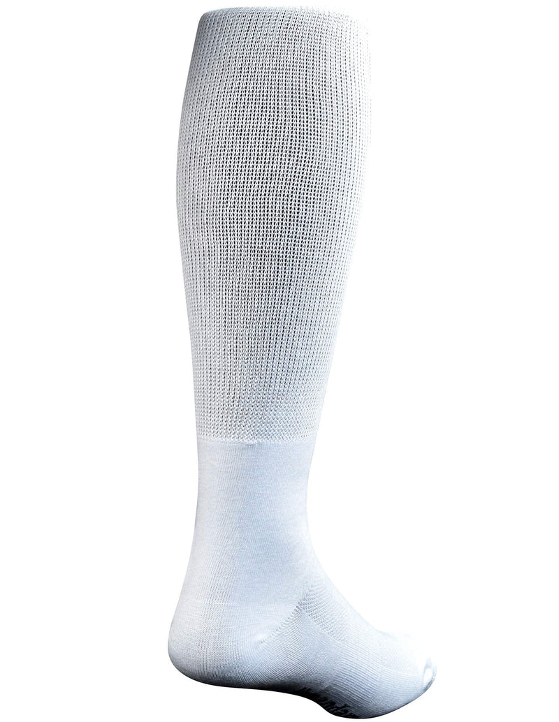 [Australia] - Yomandamor Mens Bamboo Diabetic Over the Calf Breathable Mesh Socks with Non-binding Top,4 Pairs 10-13 4 Pairs White 