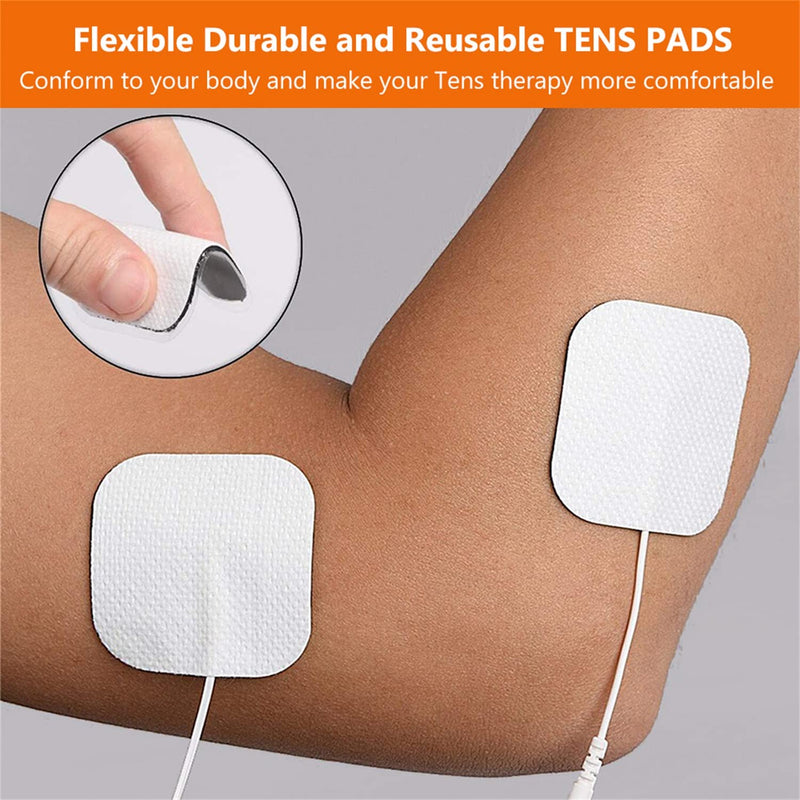 [Australia] - 24PCS TENS Unit Replacement Pads 2X2, Reusable Tens Pads, Replacement Electrode Patches Compatible with AUVON TENS, TENS 7000, HealthmateForever TENS 24 Pieces Set 