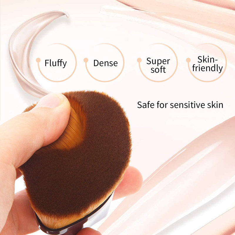 [Australia] - MSQ Foundation Brush Liquid Brush Make up Brush with Synthetic Dense Bristles, for Blending Liquid, Cream, Concealer Premium, Easy to Carry Black1 