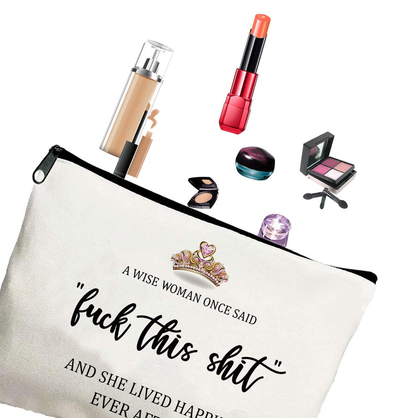 [Australia] - Cosmetic Bag for Girls Luck This S-hit Cute Makeup Zipper Pouch Bag Cosmetic Travel Accessories Bag Birthday Gifts for Women Best Friend Sister Teen Girls Colleagues color7 7.5" X 9.8" 