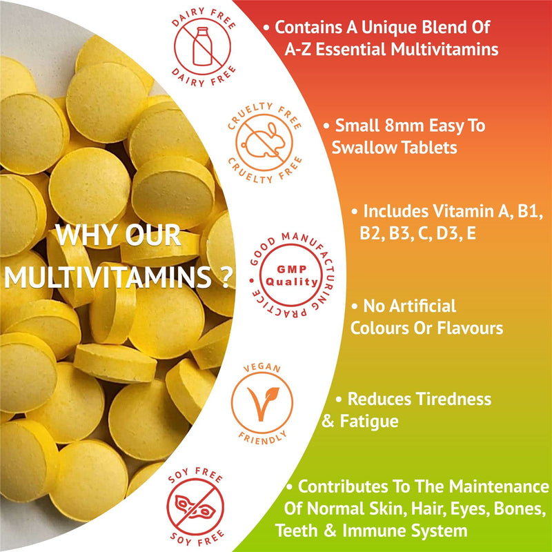 [Australia] - Multivitamin - 360 Tablets (1 Year Supply) - A-Z Essential High Strength Supplement for Men & Women | Vegetarian | Vegan | Made in UK. 1 count (Pack of 360) 