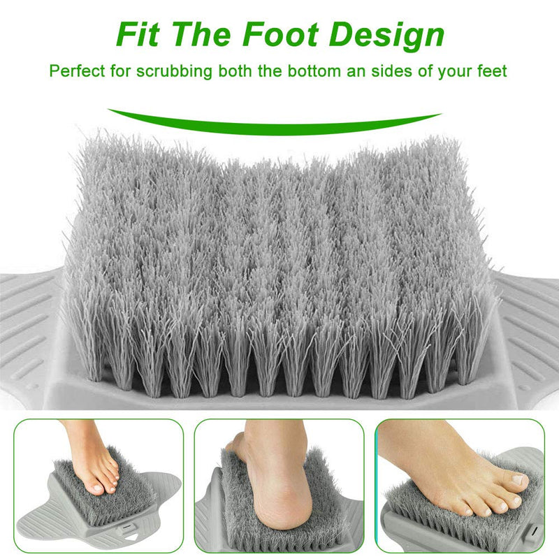 [Australia] - PERFETSELL Shower Foot Scrubber Cleaner Massager Foot Massager Shower Brush with Non-Slip Suction Cups and Soft, Foot Acupressure Massage Mat for Foot Care/Foot Foot Circulation/Reduces Foot Pain 