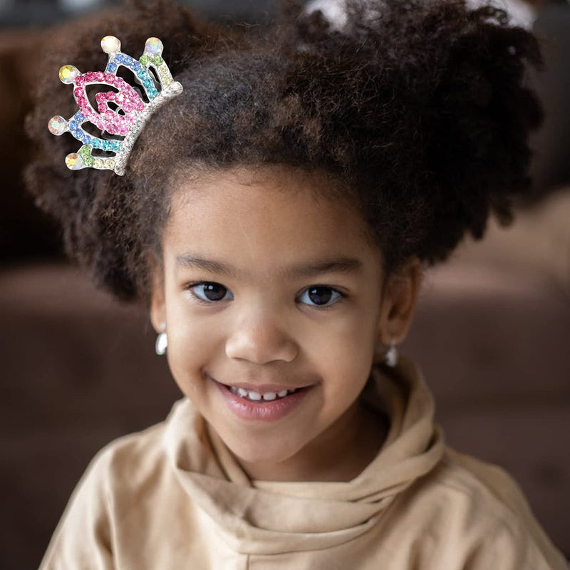 [Australia] - Hifot Mini Princess Tiaras Rhinestone Crown Comb for Girls Princess Birthday Party Supplies(6PCS) 