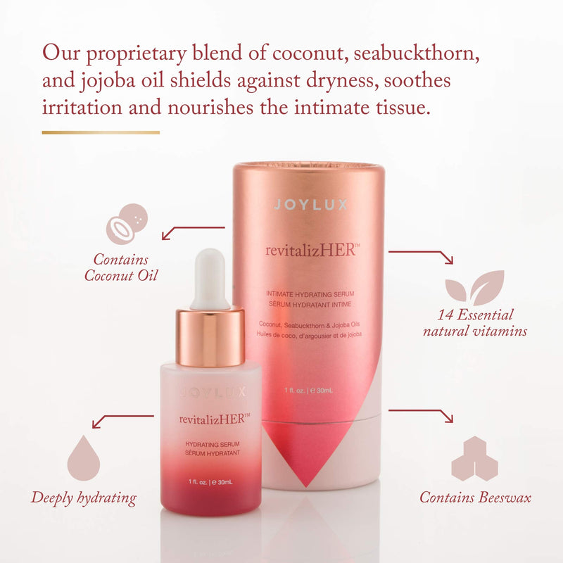 [Australia] - Joylux | revitalizHER | Vaginal Moisturizer | pH Balance | Antioxidant Serum with Coconut Oil and Beeswax | pH Balance for Women | Intimate Care 
