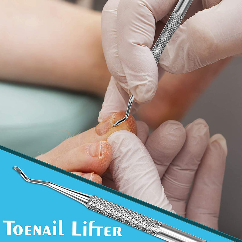 [Australia] - CANDURE Nail Clippers Cutters Nippers for Thick Toenails Plus Nail Clippers for Fingernails Podiatry Instruments Clippers with Ingrown Toe Nail File Improved Quality 