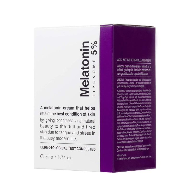 [Australia] - MAXCLINIC Time Return Melatonin Cream 50g 1.8oz with Hyaluronic acid and liposome for Night Sleep Moisturizer, wrinkle firming and skin rejuvenating 50 g (Pack of 1) 