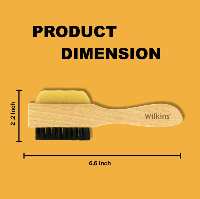 [Australia] - Wilkins Suede Shoe Cleaner Brush - Yellow Rubber Suede Eraser With Soft Bristle Brush For Suede Cleaner And Nubuck Brush 