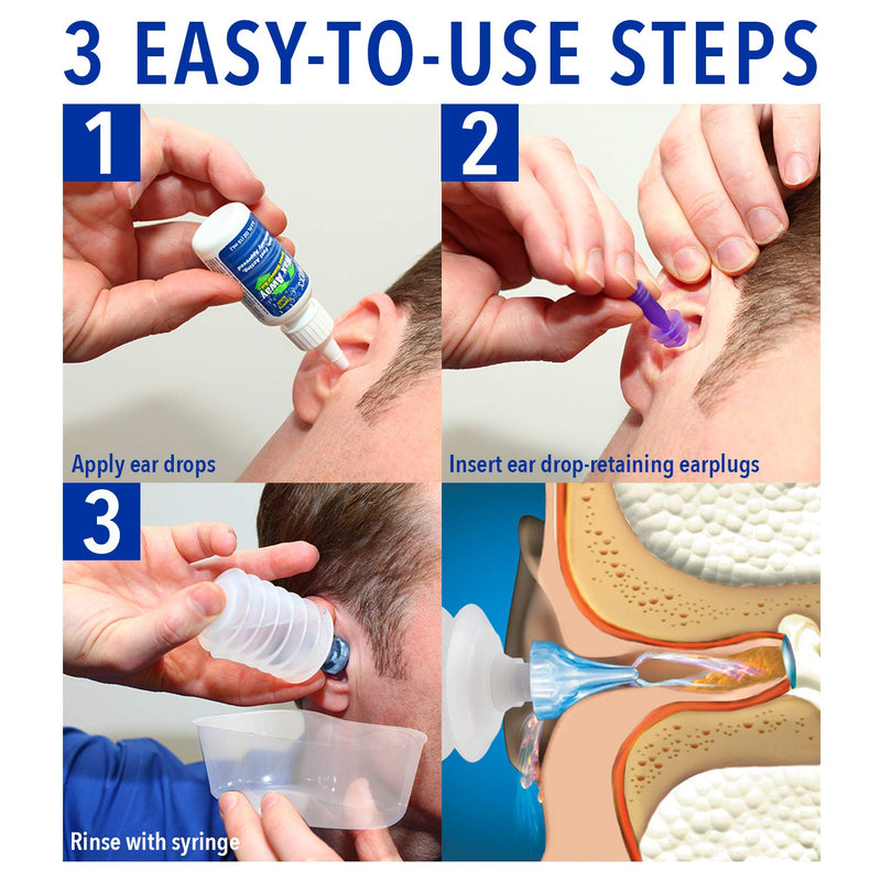 [Australia] - Mack's ProRinse Ear Wax Removal System - 0.5 FL OZ Ear Drops, Ear Plugs, Ear Wash Tub & Ear Syringe with Triple-Action Rinse Tip 