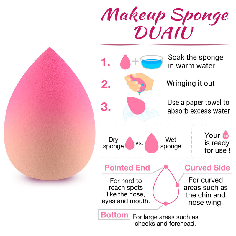 [Australia] - Makeup Sponge Blender DUAIU 3 pcs Gradient Beauty Blender Foundation Sponges Set Concealer Sponge Applicator Sponges 